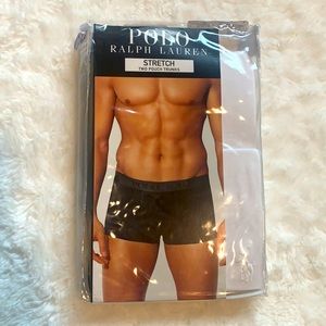 2pk Polo Ralph Lauren Stretch Two Pouch Trunks Color White Size Medium